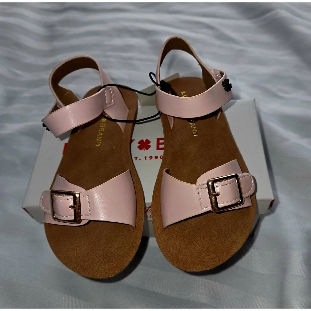 Lucky Brand Gan Toddler Girls Blush Pink Buckle‎ Sandals Size 5